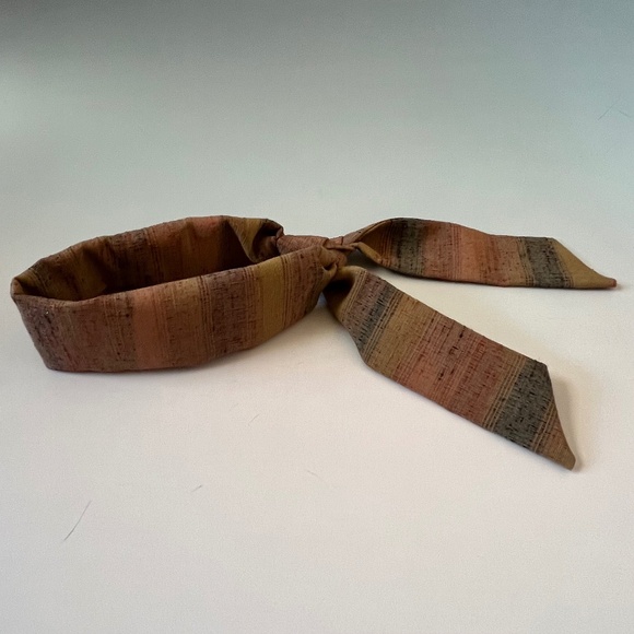 Raw Silk Handmade Headband/Headwrap with Ties main image 4